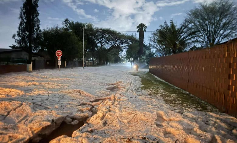Watch: Hail batters parts of South Africa as heavy downpours loom