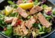 Spiced quinoa and tuna dinner salad