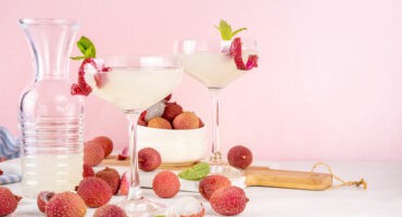 Lychee martini with vodka and vermouth