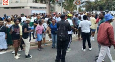 Protests outside Addington Primary School