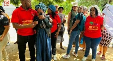 Dolophini-Milanis-mother-comforted-by-EFFs-Lefa-Nhlapo-after-the-court-appearance-in-Sasolburg.
