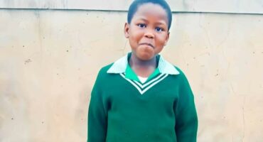 Nhlalwenhle Magwaza dressed in her school uniform.