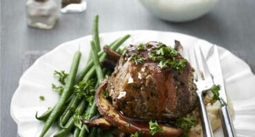 Pork, mushroom and sage meatloaves