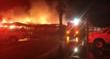 A picture of the fire.