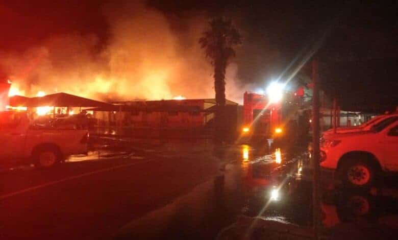 A picture of the fire.