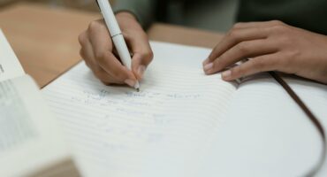 A student writing