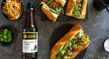 Pickled veggie-loaded pork bánh mì recipe