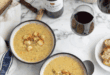 Broccoli and mature cheddar soup with Dijon mustard