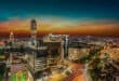 Sandton city johannesburg at night in Gauteng South Africa