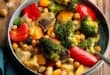Hearty chickpea veggie bowl with smoky paprika