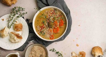 Warm up from the inside with a bowl of creamy vegetable soup