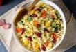 Bulgur kaszotto with fresh vegetables and kidney beans recipe