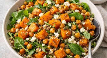 Roast butternut and chickpea salad with quinoa