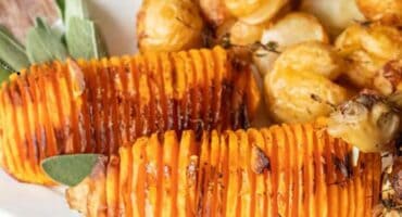 Meat-free Monday: Hasselback butternut with garlic and sage