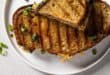 Tuna cheese toastie with miso, ginger, and spring onion