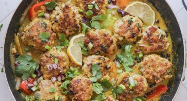 Coconut curry pork meatballs with fresh ginger