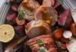 Bacon-wrapped porchetta with herbs recipe