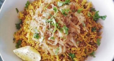 Fragrant lentil and rice biryani made in minutes