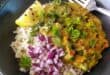 Meat-free Monday: Red lentil and spinach curry with fresh ginger