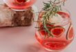 Prosecco, fig and rosemary spritz cocktail