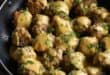 Warmly spiced pork meatballs with crispy pap balls