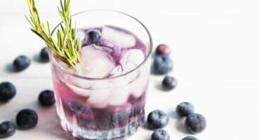 Celebrate the weekend with a blueberry and rosemary gin smash