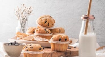 Soft and light gluten-free chocolate chip muffins