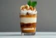 Homemade salted caramel banana cream dessert cups