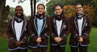 Four school girls
