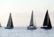Sail boats on the ocean