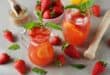 Strawberry, lemon and mint sangria