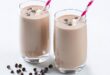 Chocolate, banana and peanut butter breakfast smoothie