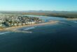 St Francis Bay showing 2 completed groynes. image supplied by Gaye de Villiers