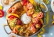Mozzarella-stuffed stone fruit bread with Parma ham