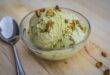 Creamy no-churn pistachio and condensed milk ice cream