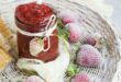 Strawberry chia seed jam with lemon and honey
