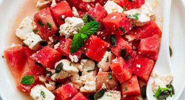 Enjoy a taste of spring with watermelon, feta and mint salad