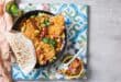 Sheet-pan chicken schnitzel quesadilla with black bean sauce