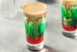 Zombie Brain Haemorrhage shot with peach and grenadine