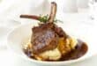 Pan-seared lamb cutlets with creamy mash and red wine gravy