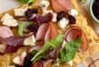 Gypsy ham, gorgonzola and blackberry flatbread