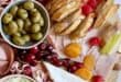 Ultimate charcuterie board with five kinds of ham