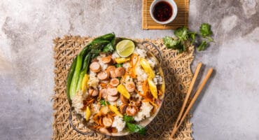 15-minute stir-fried rice with franks