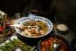 Spicy poached fish in a chilli garlic broth with sizzling chilli oil
