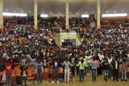 Youth gathered at the Cenacle of the Holy Spirit in Soweto to fight drug and alcohol addiction.