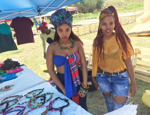 Bulelwa and Thobeka Mpinda showing off their craft.