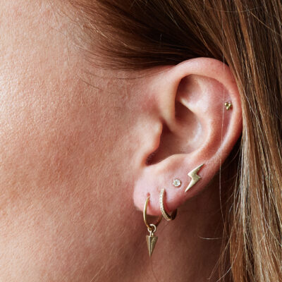 Stacked ear piercing