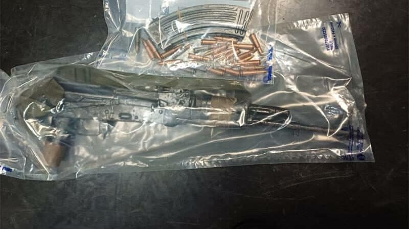 Upon searching him, they recovered an AK47 loaded with 26 live rounds inside his bag and arrested and detained him.