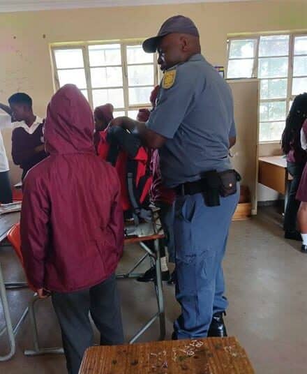 The law enforcers started with enforcing discipline by standing at the school gate monitoring the correct school uniform, proper hairstyles and late coming.