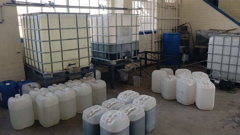 Police have shut down an illegal alcohol distillery operating in Jeppe. The raid was conducted by police, JMPD and other law enforcement partners.